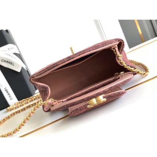 Migliore Repliche Borsa Mini Kelly Denim arancione AS4416 Economiche Outlet Online