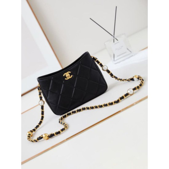 Replica perfetta Borsa Mini a tracolla AS4948 nera Imitazione Outlet Online