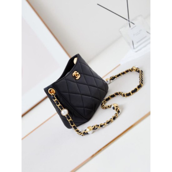 Replica perfetta Borsa Mini a tracolla AS4948 nera Imitazione Outlet Online