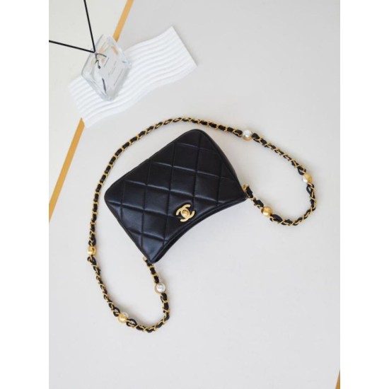 Replica perfetta Borsa Mini a tracolla AS4948 nera Imitazione Outlet Online