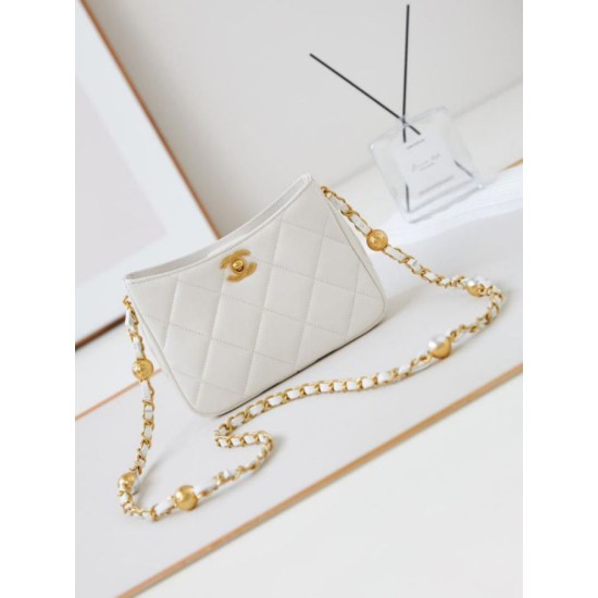 Replica perfetta Borsa Mini a tracolla AS4948 bianca Imitazione Outlet Online