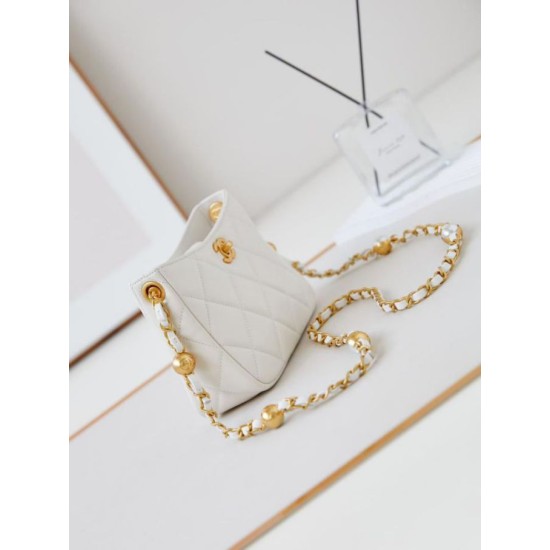 Replica perfetta Borsa Mini a tracolla AS4948 bianca Imitazione Outlet Online