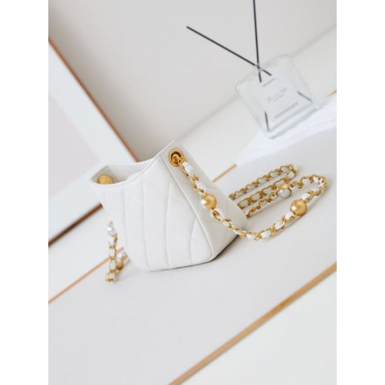 Replica perfetta Borsa Mini a tracolla AS4948 bianca Imitazione Outlet Online