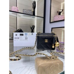 Replica perfetta Borsa Mini Vanity Case AP1147 nera Imitazione Outlet Online