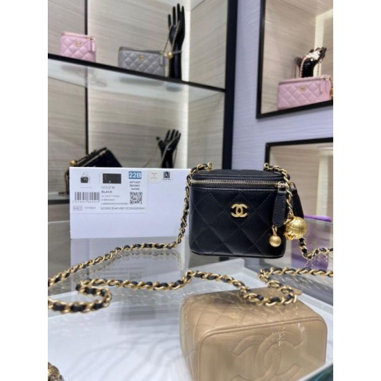 Replica perfetta Borsa Mini Vanity Case AP1147 nera Imitazione Outlet Online