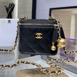Replica perfetta Borsa Mini Vanity Case AP1147 nera Imitazione Outlet Online