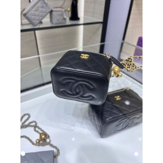 Replica perfetta Borsa Mini Vanity Case AP1147 nera Imitazione Outlet Online