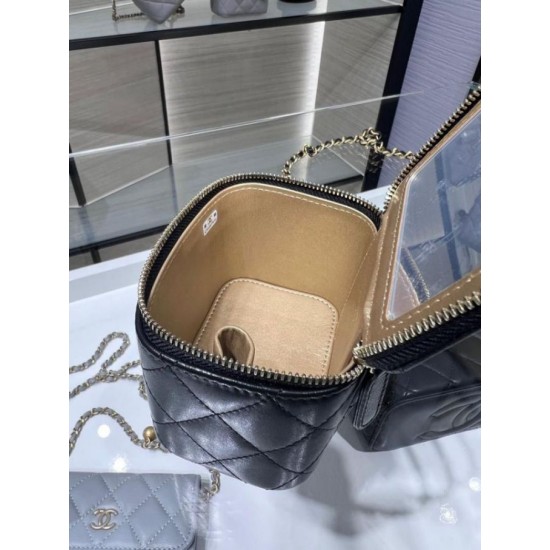 Replica perfetta Borsa Mini Vanity Case AP1147 nera Imitazione Outlet Online