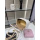 Migliore Repliche Borsa Mini Vanity Case AP1147 bianca Economiche Outlet Online