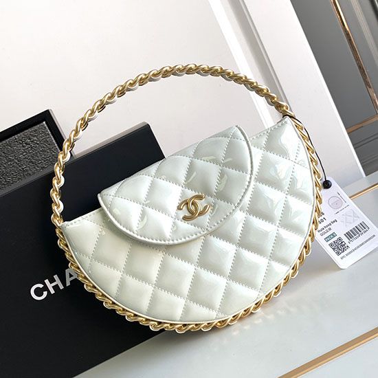 Repliche Pochette in vernice bianca AP3585 Imitazioni Premium Migliore Repliche Pochette in vernice bianca AP3585 Economiche Outlet Online