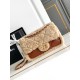 Replica perfetta Borsa con patta in pelle di agnello shearling AS5149 Beige Imitazione Outlet Online