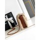 Replica perfetta Borsa con patta in pelle di agnello shearling AS5149 Beige Imitazione Outlet Online