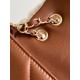 Replica perfetta Borsa con patta in pelle di agnello shearling AS5149 Beige Imitazione Outlet Online
