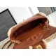Replica perfetta Borsa con patta in pelle di agnello shearling AS5149 Beige Imitazione Outlet Online