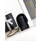 Miglior Falso Borsa con patta in pelle di agnello shearling AS5149 Nera Economiche Premium
