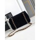 Miglior Falso Borsa con patta in pelle di agnello shearling AS5149 Nera Economiche Premium