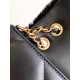 Miglior Falso Borsa con patta in pelle di agnello shearling AS5149 Nera Economiche Premium