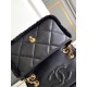 Miglior Falso Borsa con patta in pelle di agnello shearling AS5149 Nera Economiche Premium