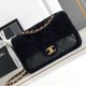 Miglior Falso Borsa con patta in pelle di agnello shearling AS5149 Nera Economiche Premium