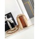Replica perfetta Borsa mini con patta in pelle di agnello shearling AS5148 Beige Imitazione Outlet Online