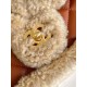 Replica perfetta Borsa mini con patta in pelle di agnello shearling AS5148 Beige Imitazione Outlet Online