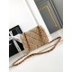 Replica perfetta Borsa mini con patta in pelle di agnello shearling AS5148 Beige Imitazione Outlet Online