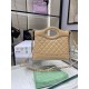 Perfette Qualità Repliche Borsa Shiny Lambskin 31 Mini Shopping AS4133 beige Imitazione