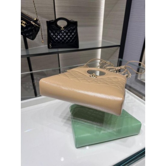 Perfette Qualità Repliche Borsa Shiny Lambskin 31 Mini Shopping AS4133 beige Imitazione