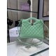 Miglior Falso Shiny Lambskin 31 Mini Shopping Bag AS4133 Verde Economiche Premium