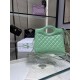 Miglior Falso Shiny Lambskin 31 Mini Shopping Bag AS4133 Verde Economiche Premium
