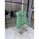 Miglior Falso Shiny Lambskin 31 Mini Shopping Bag AS4133 Verde Economiche Premium