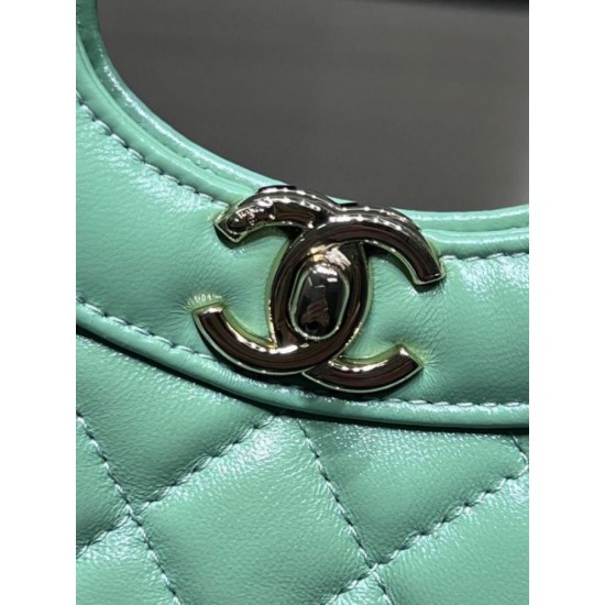 Miglior Falso Shiny Lambskin 31 Mini Shopping Bag AS4133 Verde Economiche Premium