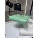 Miglior Falso Shiny Lambskin 31 Mini Shopping Bag AS4133 Verde Economiche Premium