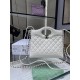 Miglior Falso Borsa Shiny Lambskin 31 Mini Shopping Bag AS4133 Bianco Economiche Premium
