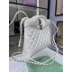 Miglior Falso Borsa Shiny Lambskin 31 Mini Shopping Bag AS4133 Bianco Economiche Premium