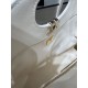 Miglior Falso Borsa Shiny Lambskin 31 Mini Shopping Bag AS4133 Bianco Economiche Premium