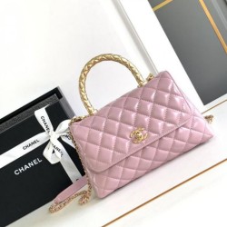 Miglior Falso Borsa piccola con manico in cocco A92990 Rosa Economiche Premium