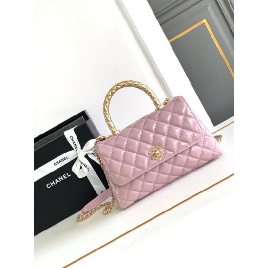 Miglior Falso Borsa piccola con manico in cocco A92990 Rosa Economiche Premium