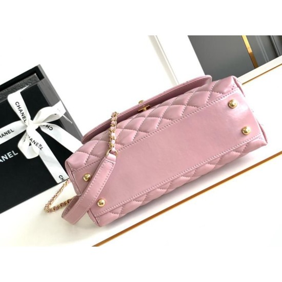 Miglior Falso Borsa piccola con manico in cocco A92990 Rosa Economiche Premium