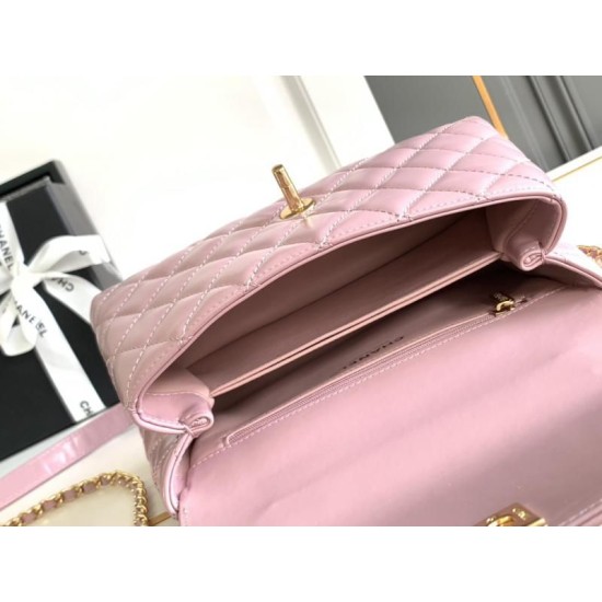 Miglior Falso Borsa piccola con manico in cocco A92990 Rosa Economiche Premium