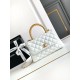 Perfette Qualità Repliche Borsa piccola con manico in cocco A92990 Bianca Imitazione