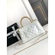 Perfette Qualità Repliche Borsa piccola con manico in cocco A92990 Bianca Imitazione