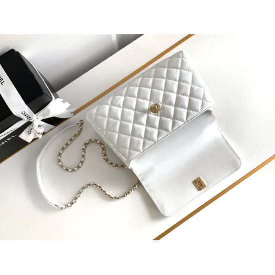 Perfette Qualità Repliche Borsa piccola con manico in cocco A92990 Bianca Imitazione