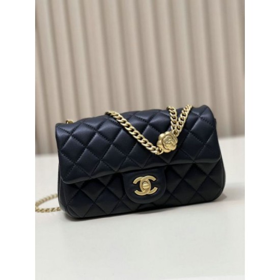 Migliore Repliche Borsa piccola con patta nera AS4041 Economiche Outlet Online