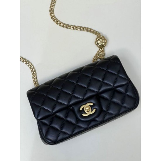 Migliore Repliche Borsa piccola con patta nera AS4041 Economiche Outlet Online