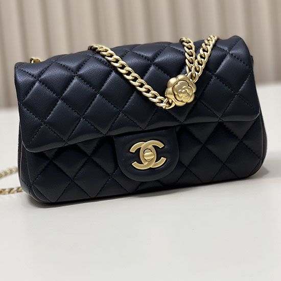 Migliore Repliche Borsa piccola con patta nera AS4041 Economiche Outlet Online