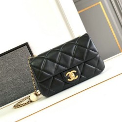 Miglior Falso Small Flap Bag Nero AS4861 Economiche Premium