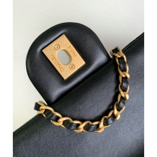 Miglior Falso Small Flap Bag Nero AS4861 Economiche Premium