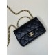 Perfette Qualità Repliche Borsa piccola con patta con manico superiore nera AS4023 Imitazione
