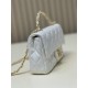 Replica perfetta Borsa piccola con patta con manico superiore bianca AS4023 Imitazione Outlet Online